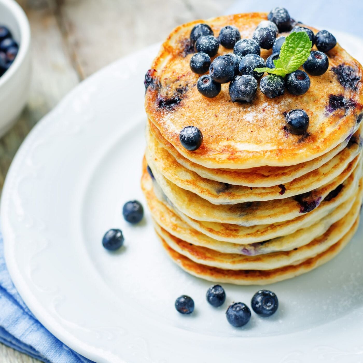 Vanilla and Blueberry Protein Pancakes Recipe