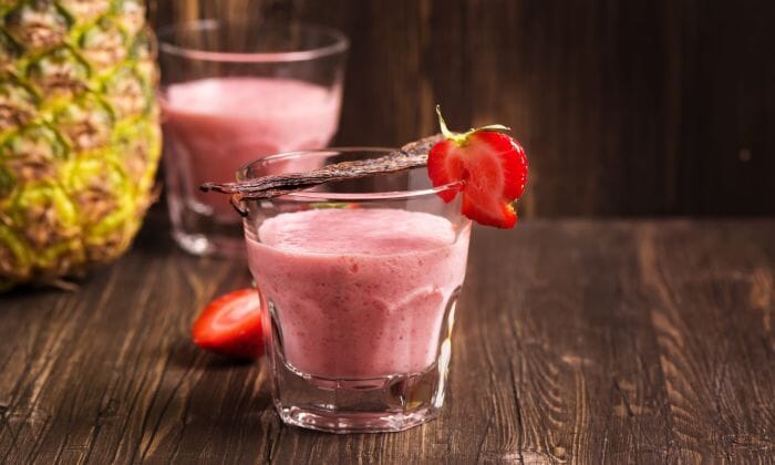Vitamin C-Rich Pineapple and Strawberry Protein Smoothie