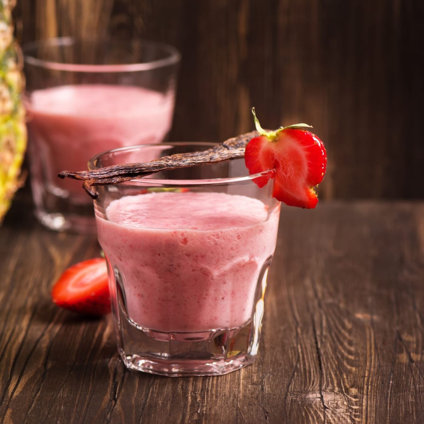 Vitamin C-Rich Pineapple and Strawberry Protein Smoothie