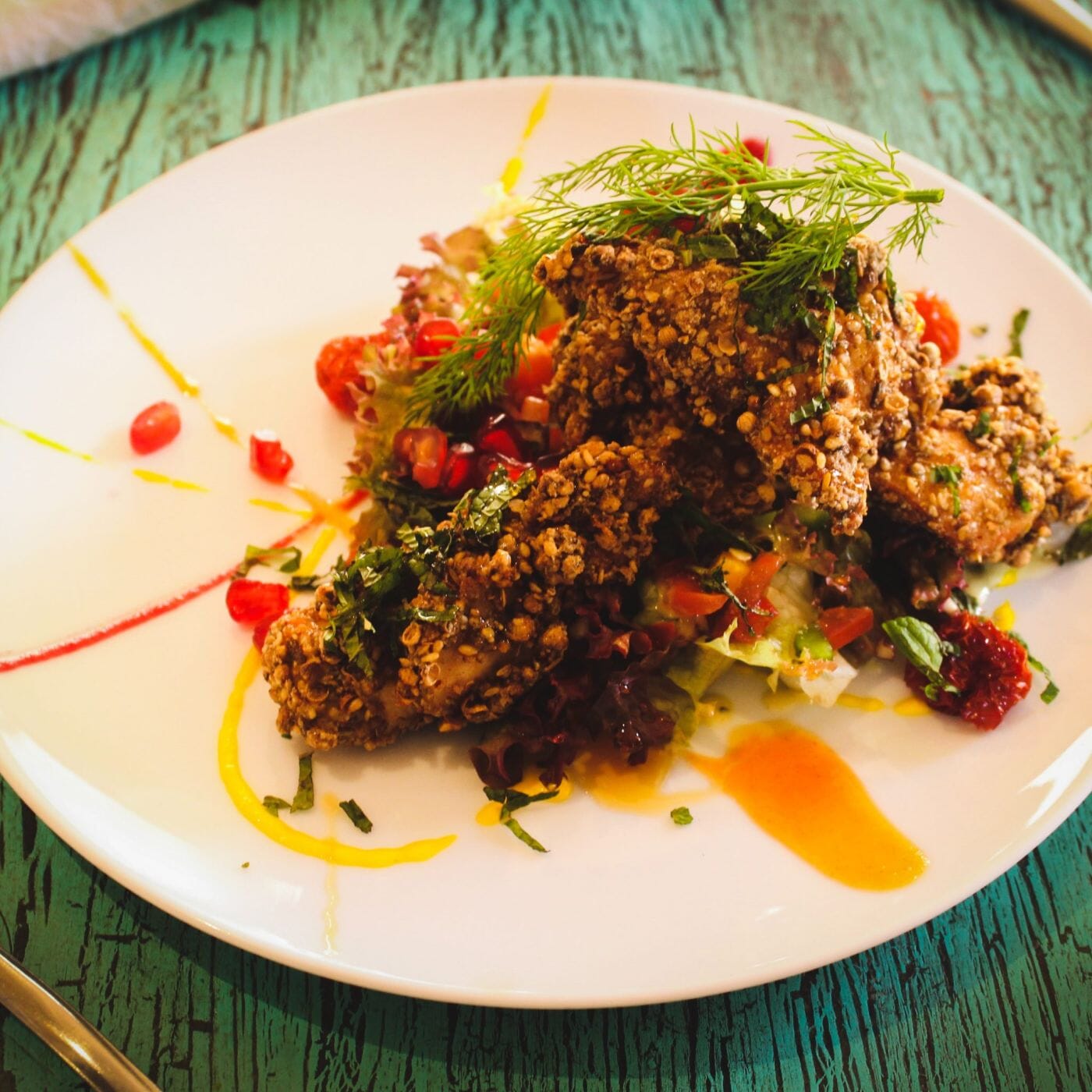 Chicken Thighs With Oats and Grain Mustard